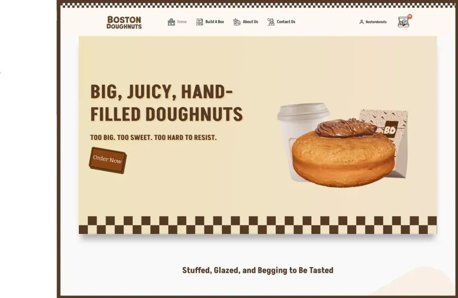 Boston Doughnuts website project preview