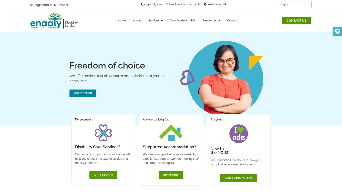 Enaaly website project preview