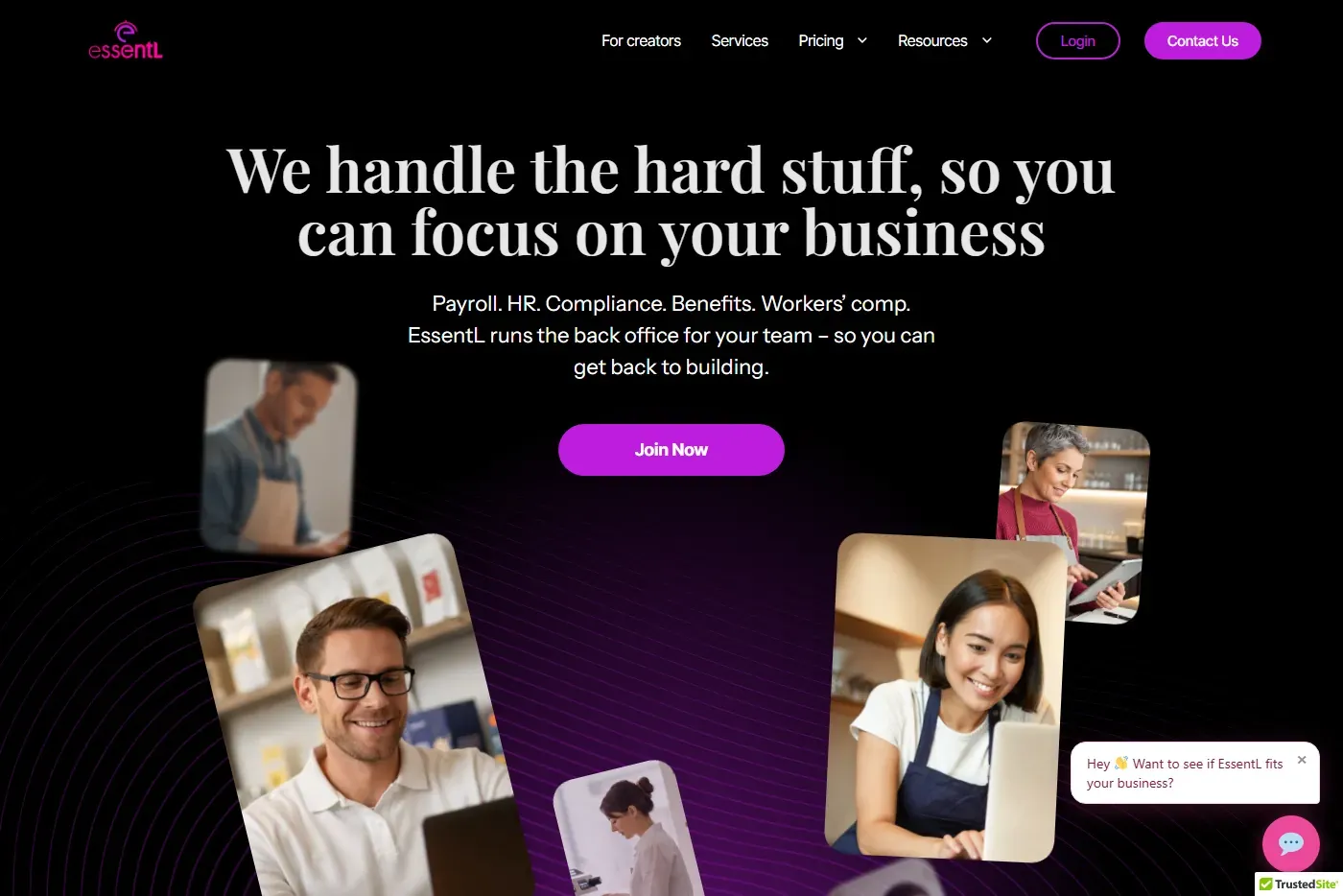 essentL PEO website project preview