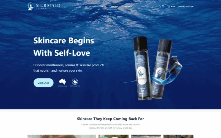 Mermaid Cosmetics website project preview