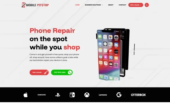 Mobile Pitstop website project preview