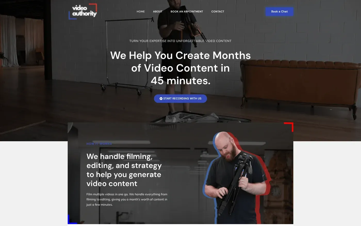 Video Authority website project preview